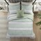 Edge Collections - 18"x 18" - Green - Seersucker Full Queen Green Yellow Quilt Set - 4 Piece